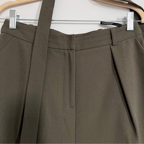 Topshop Khaki Trousers - Picture 2 of 4